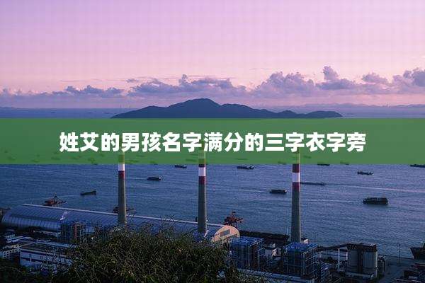 姓艾的男孩名字满分的三字衣字旁