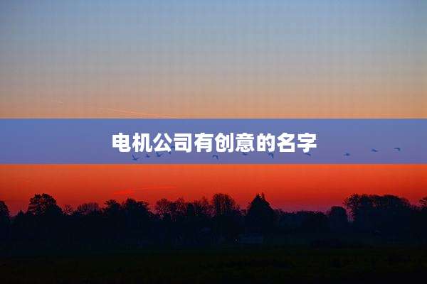 电机公司有创意的名字