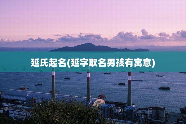延氏起名(延字取名男孩有寓意)
