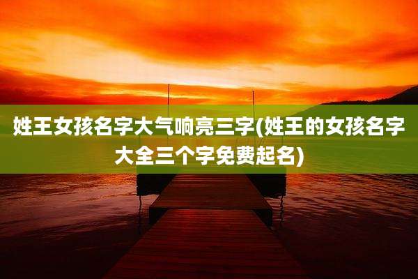 姓王女孩名字大气响亮三字(姓王的女孩名字大全三个字免费起名)