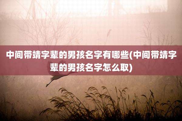 中间带靖字辈的男孩名字有哪些(中间带靖字辈的男孩名字怎么取)