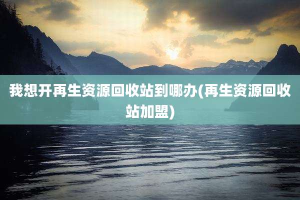 我想开再生资源回收站到哪办(再生资源回收站加盟)