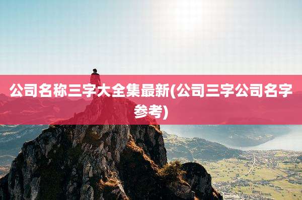 公司名称三字大全集最新(公司三字公司名字参考)