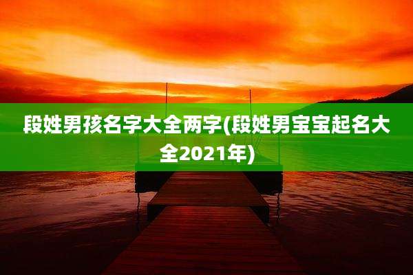 段姓男孩名字大全两字(段姓男宝宝起名大全2021年)