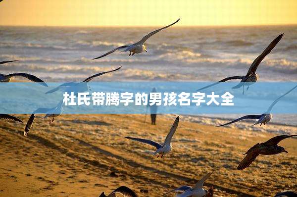 杜氏带腾字的男孩名字大全