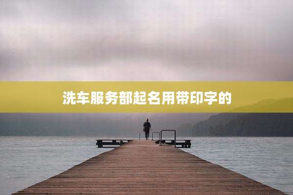 洗车服务部起名用带印字的