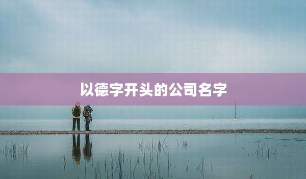 以德字开头的公司名字