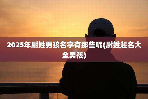 2025年尉姓男孩名字有那些呢(尉姓起名大全男孩)