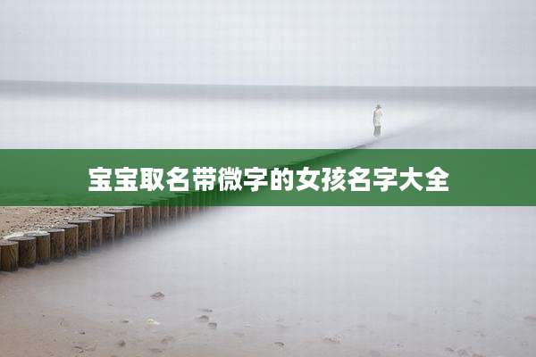 宝宝取名带微字的女孩名字大全
