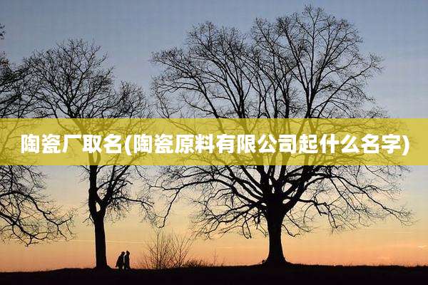 陶瓷厂取名(陶瓷原料有限公司起什么名字)