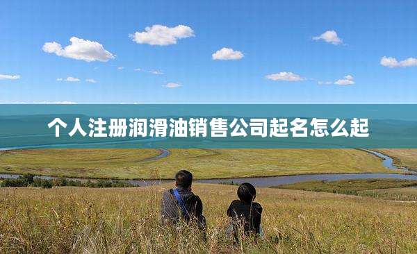 个人注册润滑油销售公司起名怎么起
