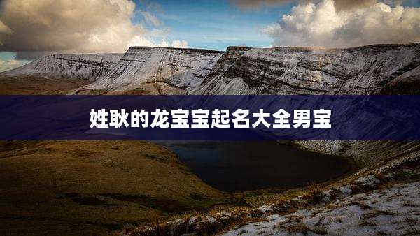 姓耿的龙宝宝起名大全男宝