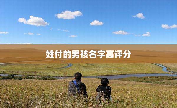 姓付的男孩名字高评分