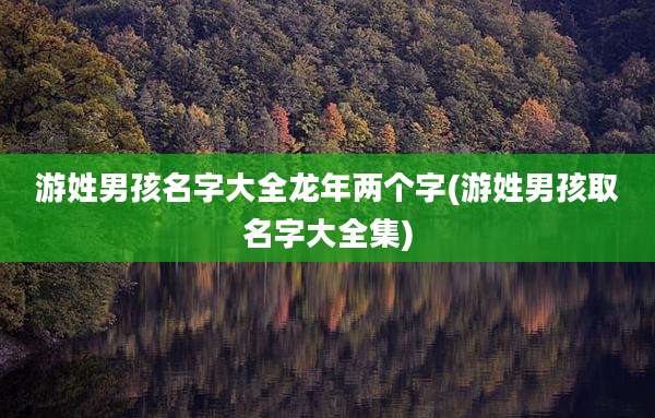 游姓男孩名字大全龙年两个字(游姓男孩取名字大全集)