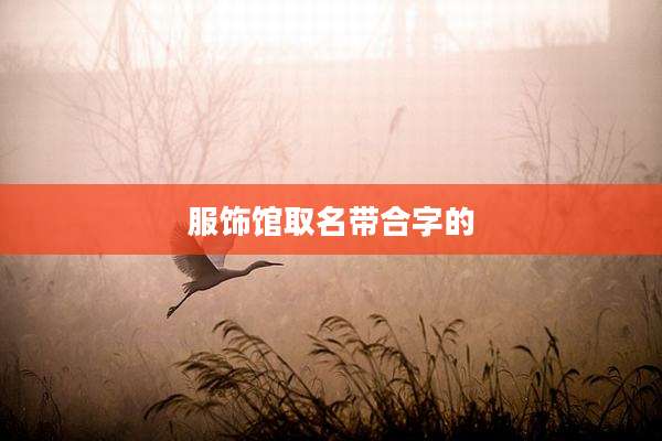服饰馆取名带合字的