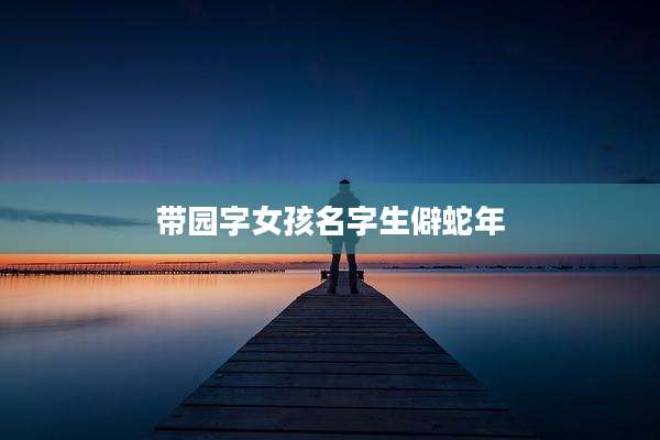带园字女孩名字生僻蛇年