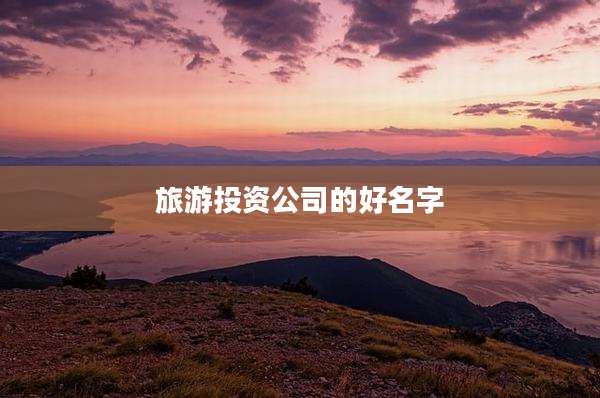 旅游投资公司的好名字