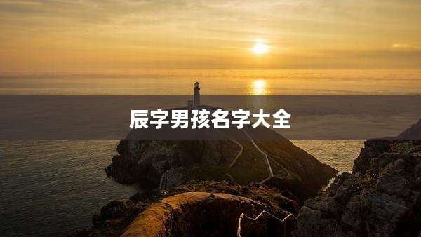 辰字男孩名字大全