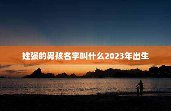 姓强的男孩名字叫什么2023年出生