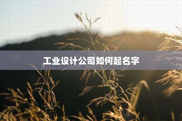 工业设计公司如何起名字