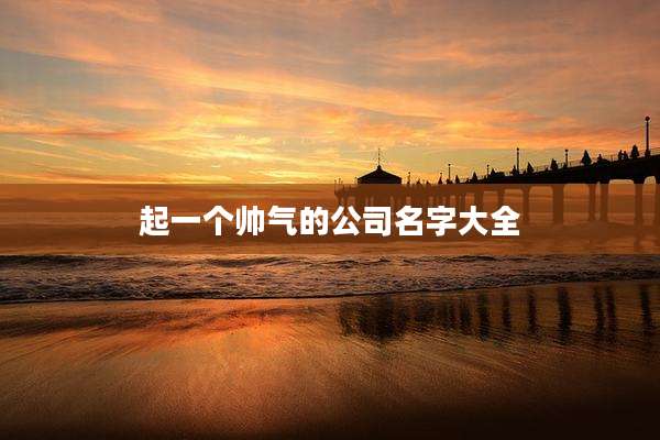起一个帅气的公司名字大全