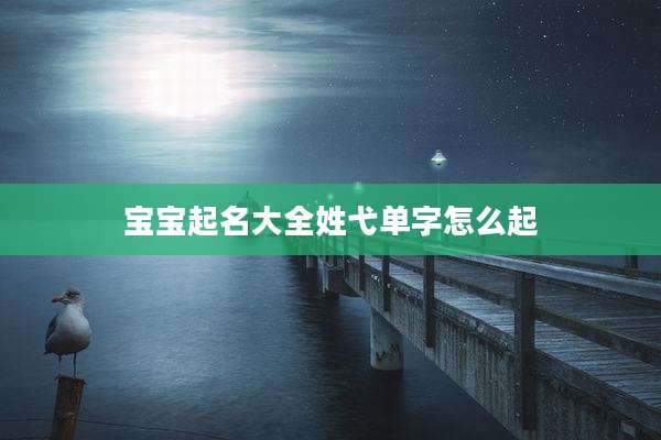 宝宝起名大全姓弋单字怎么起
