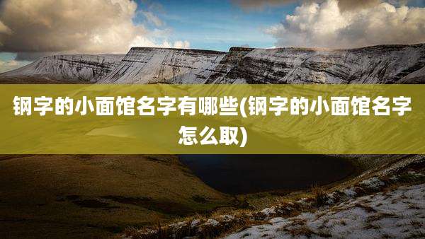 钢字的小面馆名字有哪些(钢字的小面馆名字怎么取)