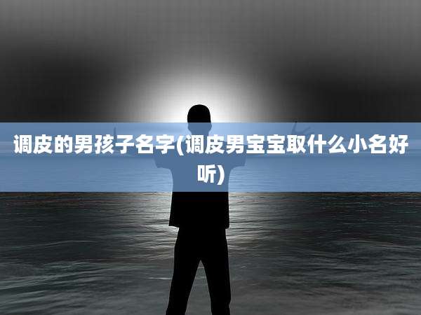调皮的男孩子名字(调皮男宝宝取什么小名好听)
