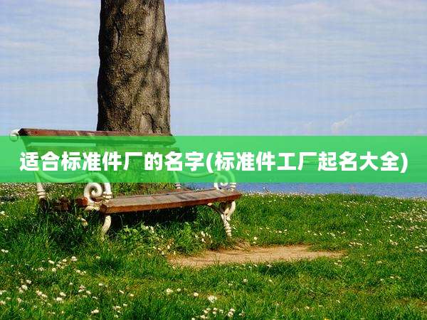 适合标准件厂的名字(标准件工厂起名大全)