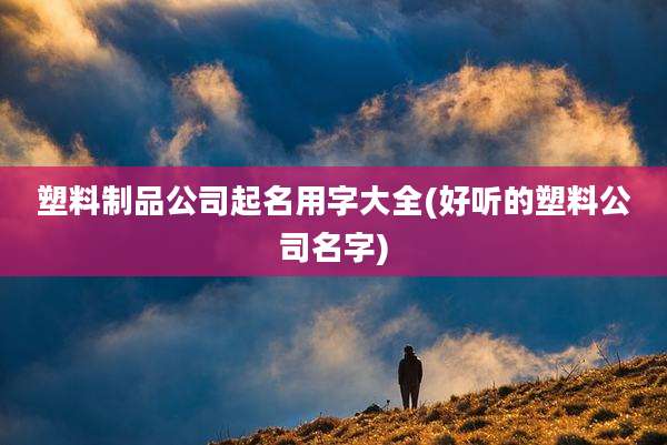 塑料制品公司起名用字大全(好听的塑料公司名字)
