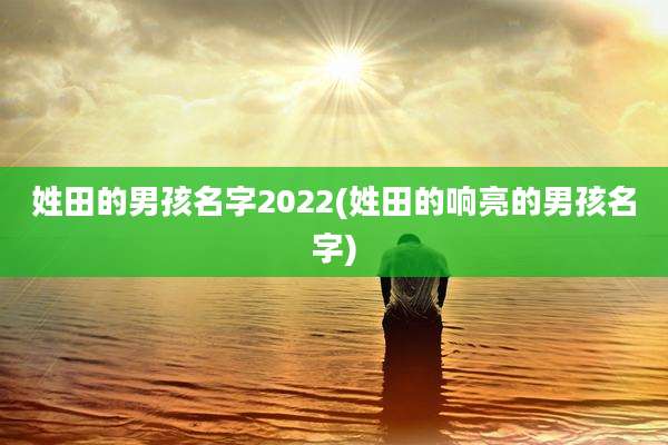 姓田的男孩名字2022(姓田的响亮的男孩名字)