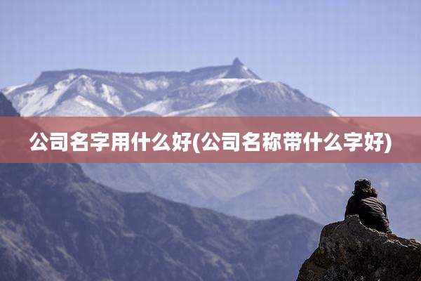 公司名字用什么好(公司名称带什么字好)