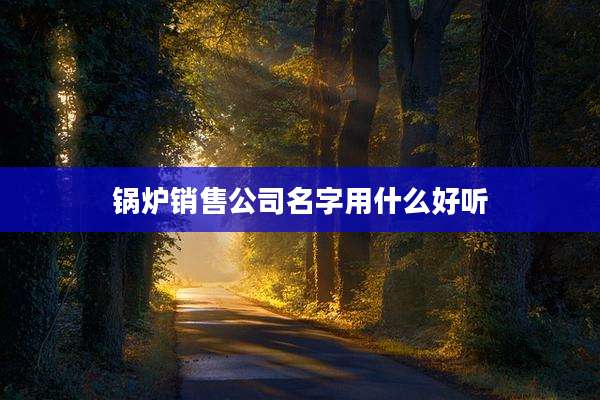 锅炉销售公司名字用什么好听