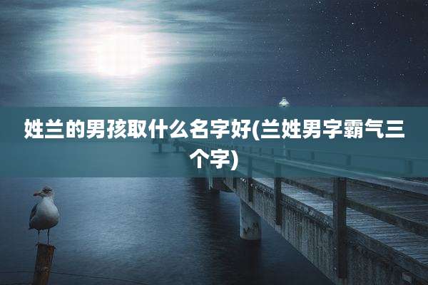 姓兰的男孩取什么名字好(兰姓男字霸气三个字)