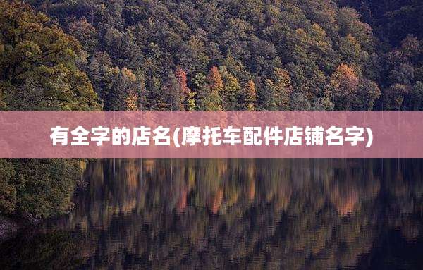 有全字的店名(摩托车配件店铺名字)
