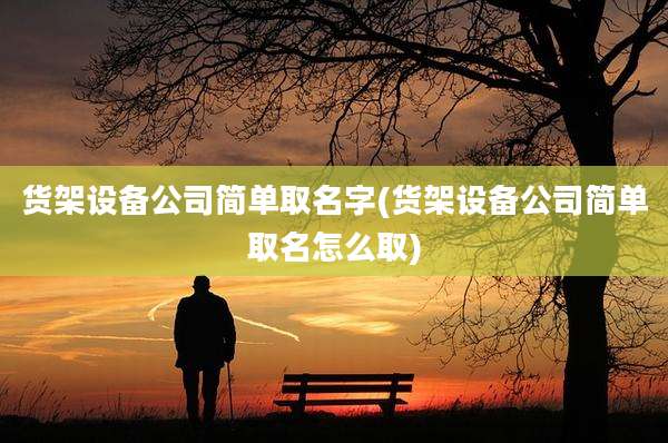 货架设备公司简单取名字(货架设备公司简单取名怎么取)