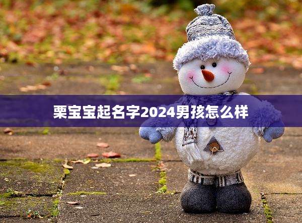 栗宝宝起名字2024男孩怎么样