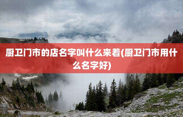 厨卫门市的店名字叫什么来着(厨卫门市用什么名字好)