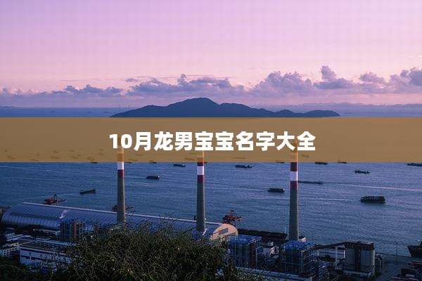 10月龙男宝宝名字大全