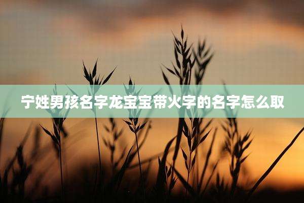 宁姓男孩名字龙宝宝带火字的名字怎么取
