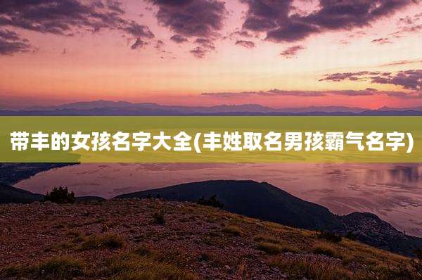 带丰的女孩名字大全(丰姓取名男孩霸气名字)
