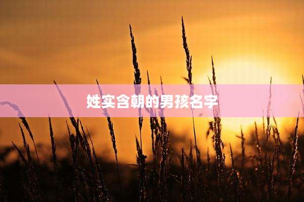 姓实含朝的男孩名字