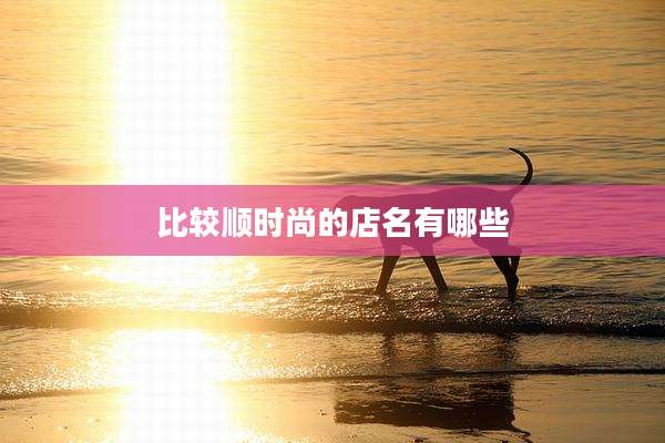 比较顺时尚的店名有哪些