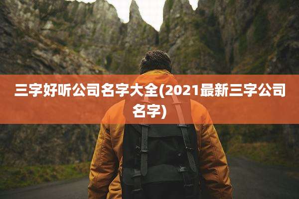 三字好听公司名字大全(2021最新三字公司名字)
