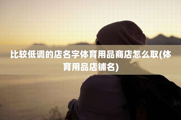 比较低调的店名字体育用品商店怎么取(体育用品店铺名)