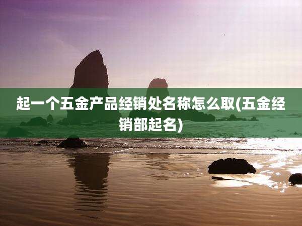 起一个五金产品经销处名称怎么取(五金经销部起名)