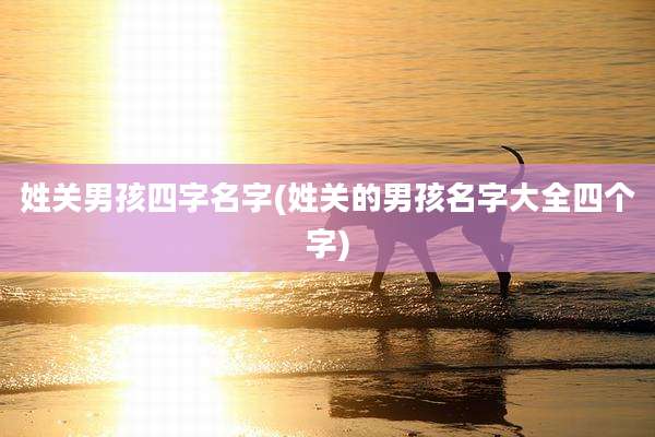 姓关男孩四字名字(姓关的男孩名字大全四个字)