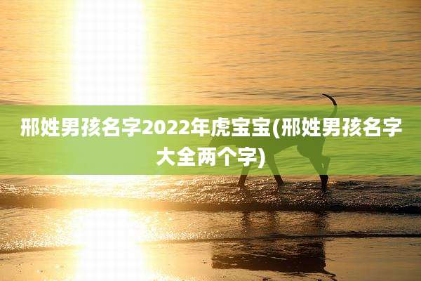 邢姓男孩名字2022年虎宝宝(邢姓男孩名字大全两个字)