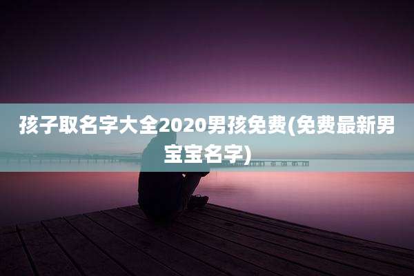 孩子取名字大全2020男孩免费(免费最新男宝宝名字)