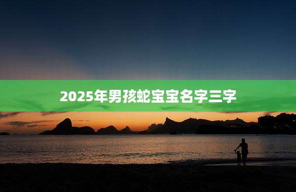 2025年男孩蛇宝宝名字三字